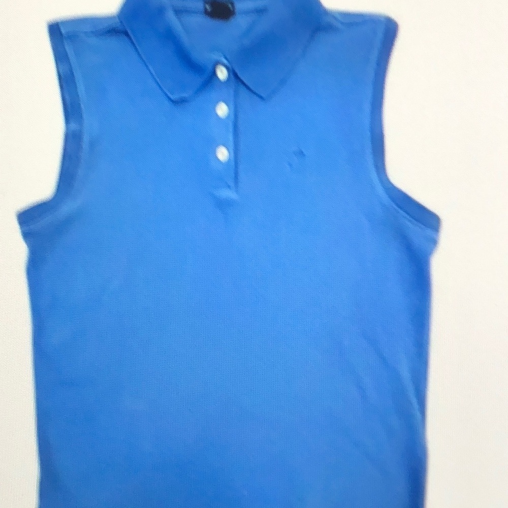 Ashworth Women's Blue Cotton Polo Golf Tank Top Size Large